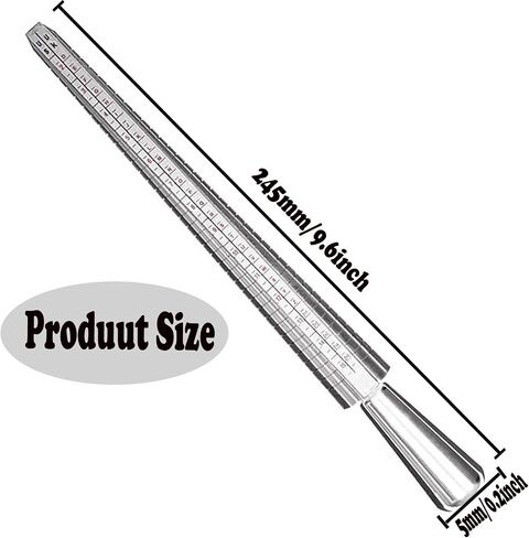 Ring Sizer Measuring Tool Set, Metal Ring Mandrel Ring Sizer Measurement Tool, Measure Ring Size Finger Sizing Set, Jewelry Making Tool US Size 1-13 in Saudi Arabia