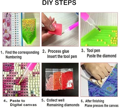 Lunyloer الماس اللوحة، 5D مجموعات الطلاء الماس للبالغين، DIY الحفر الكامل التطريز عبر غرزة الكريستال حجر الراين صور لديكور المنزل جدار الفن 12 × 16 بوصة (القلعة) in Kuwait