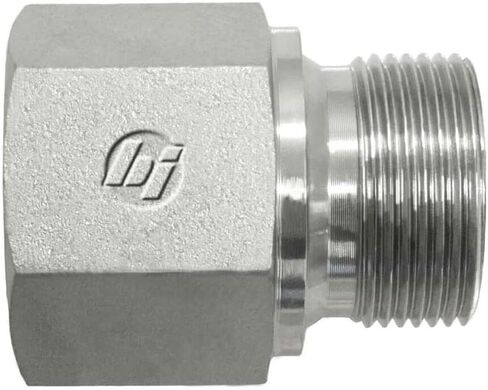 7045-06-18 تركيب محول تحويل فولاذي مستقيم، 3/8 "-18 أنثى NPTF x M18 x 1.5 ذكر متري مستقيم in Saudi Arabia