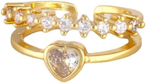 18k Gold Toe Rings For Women Heart Shaped Zircon Toe Ring Adjustable Toe Rings Bow Toe Ring Tail Ring For Women in Saudi Arabia