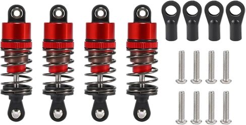 AMK 4pcs RC Shocks Oil Leakproof 1/10 RC Shocks 52mm-120mm for 1/10 RC Buggy Truggy On Road Touring Drift Cars Monster Trucks Upgrade Parts (1/10 RC Shocks 95mm Red) in Saudi Arabia