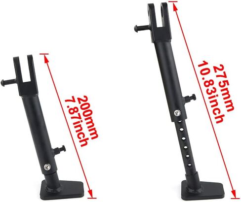 مسند جانبي قابل للتعديل للدراجات النارية من Xitomer مناسب لـ Versys-X 300 2017 2018 2019 2020 2021 2022 2023 حامل جانبي قابل للتعديل Versys-X 300، بحد أقصى 3 بوصات أقصر in Kuwait