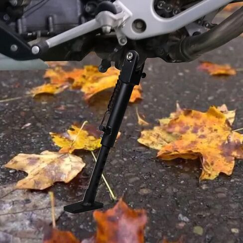 مسند جانبي قابل للتعديل للدراجات النارية من Xitomer مناسب لـ Versys-X 300 2017 2018 2019 2020 2021 2022 2023 حامل جانبي قابل للتعديل Versys-X 300، بحد أقصى 3 بوصات أقصر in Kuwait