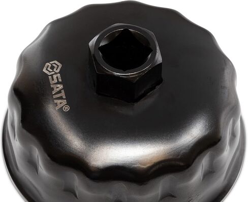 مفتاح ربط فلتر زيت بغطاء نهاية دكتور ساتا 1/2 بوصة 90 ملم، 15 فلوت - ST97406 in Kuwait