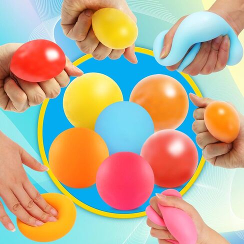 كرات الضغط فيدجيت للبالغين 28 حزمة: KLT كرة تخفيف التوتر، ألعاب فيدجيت، كرات الضغط، مجموعة كرات إسفنجية للبالغين، جوائز بالجملة، هدايا الحفلات in Kuwait