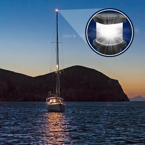 Five Oceans LED Anchor Light, Boat Navigation Lights, High Performance Polycarbonate Housing, 12V DC, Meets USCG 2 NM Rule, Vertical Mount for Sailboats - FO4683 in Saudi Arabia