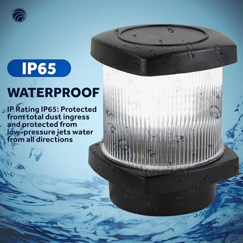 Five Oceans LED Anchor Light, Boat Navigation Lights, High Performance Polycarbonate Housing, 12V DC, Meets USCG 2 NM Rule, Vertical Mount for Sailboats - FO4683 in Saudi Arabia