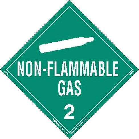 Labelmaster Z-RVW3 Non-Flammable Gas Hazmat Placard, Worded, Rigid Vinyl (Pack of 25) in Saudi Arabia