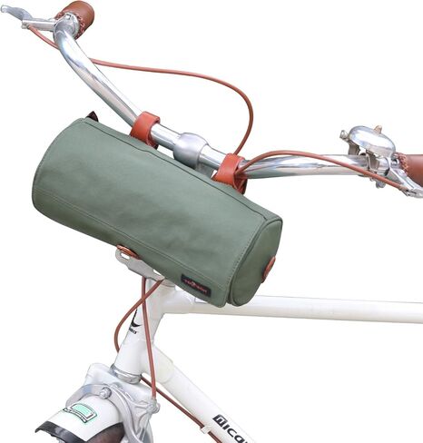 TOURBON Waxed Canvas Bicycle Top Tube Bag Bike Handlebar Basket (Green Flower) in Kuwait