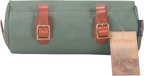 TOURBON Waxed Canvas Bicycle Top Tube Bag Bike Handlebar Basket (Green Flower) in Kuwait