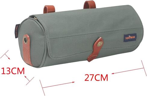 TOURBON Waxed Canvas Bicycle Top Tube Bag Bike Handlebar Basket (Green Flower) in Kuwait