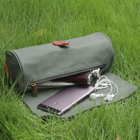 TOURBON Waxed Canvas Bicycle Top Tube Bag Bike Handlebar Basket (Green Flower) in Kuwait