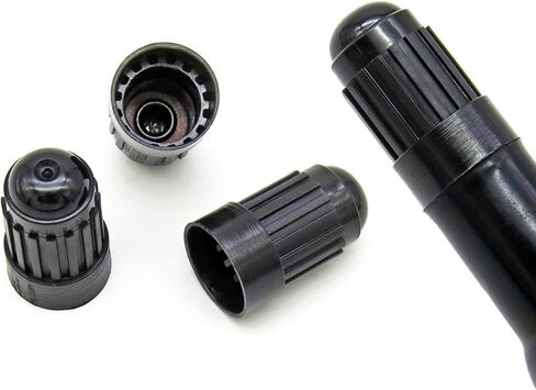 TPMS Tire Valve Stem Covers Plastic Air Valve Caps Black Long Valve Stem Caps with Gasket Universal Tire Replacement Kit for TPMS20008 Valves丨Airtight Seal丨Light-Weight丨Corrosion Resistant (12 Pack) in Saudi Arabia