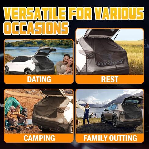 شاشة شبكية لباب السيارة الخلفي لشبكة البعوض لسيارات الدفع الرباعي لخيمة السيارة، شبكة حشرات مغناطيسية للشاحنة مع سحاب ثنائي الاتجاه، شبكة حشرات الباب الخلفي قابلة للتنفس، حماية من الأشعة فوق البنفسجية، حماية الخصوصية، ملحقات تخييم السيارة in Kuwait