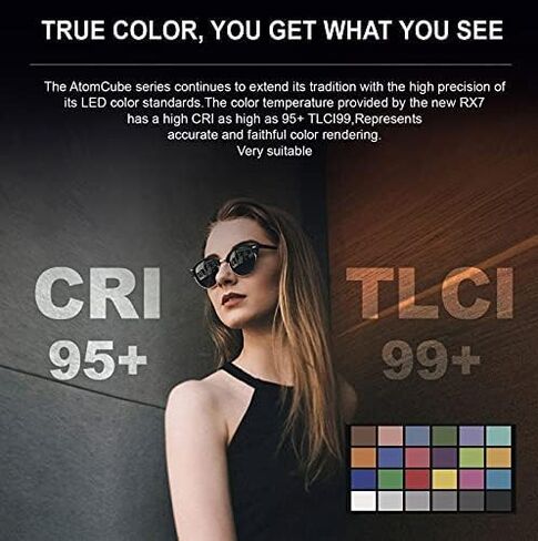 مصباح Atomcube RX7L 18W 5.9 بوصة جيب RGBWW LED (مع ناشر) - شبكة جديدة، التحكم في التطبيق حتى 65535 جهازًا، 15 سيناريو محدد مسبقًا، 5 FX مخصص، 2500K~8500K، CRI95+، TLCI99 in Kuwait