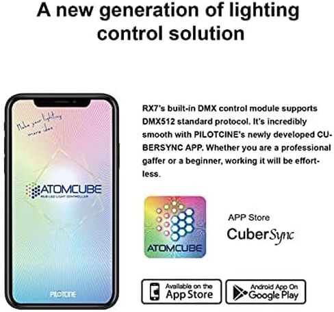 مصباح Atomcube RX7L 18W 5.9 بوصة جيب RGBWW LED (مع ناشر) - شبكة جديدة، التحكم في التطبيق حتى 65535 جهازًا، 15 سيناريو محدد مسبقًا، 5 FX مخصص، 2500K~8500K، CRI95+، TLCI99 in Kuwait