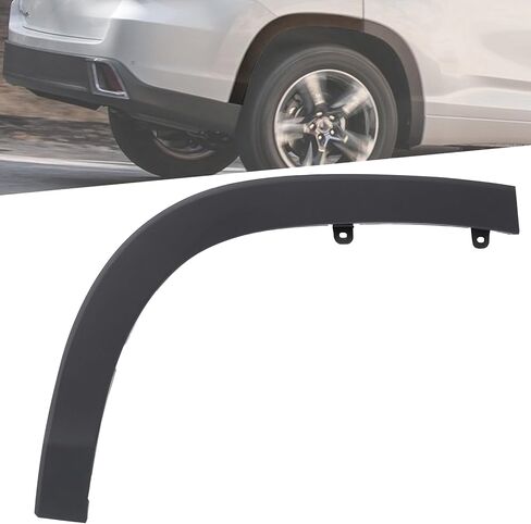 Rear Right Fender Flare Fit for Highlander 2014 2015 2016 2017 2018 2019 Passenger Side Wheel Fender Cover Molding Trim in Kuwait