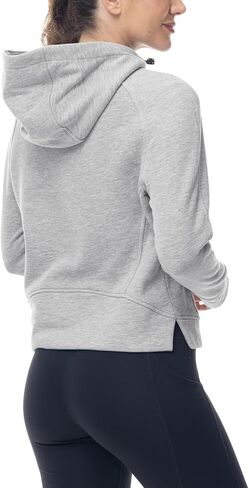 BGOWATU المرأة هوديس 1/2 البريدي البلوز الصوف مبطن بلوزات طوق سترة المحاصيل مع جيوب فتحة الإبهام in Kuwait