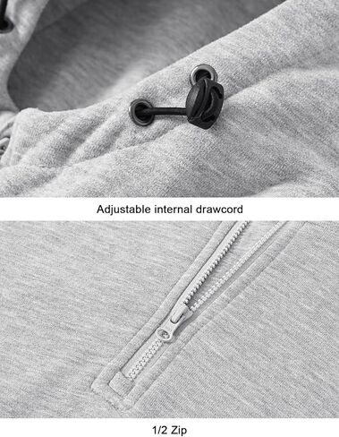 BGOWATU المرأة هوديس 1/2 البريدي البلوز الصوف مبطن بلوزات طوق سترة المحاصيل مع جيوب فتحة الإبهام in Kuwait