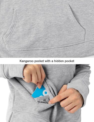 BGOWATU المرأة هوديس 1/2 البريدي البلوز الصوف مبطن بلوزات طوق سترة المحاصيل مع جيوب فتحة الإبهام in Kuwait