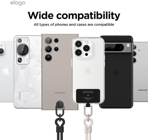 حبل هاتف Elago، حزام حول الجسم والرقبة قابل للتعديل، قفل مغناطيسي، أمان إضافي، متوافق مع جميع الهواتف الذكية in Saudi Arabia