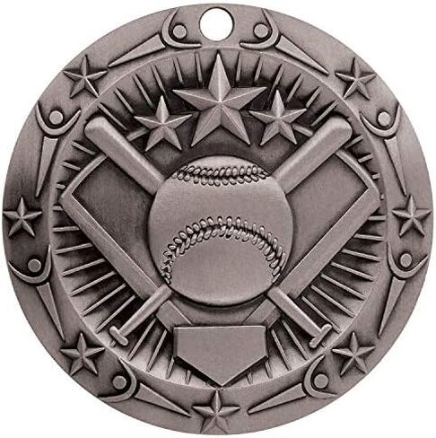 Decade Awards Softball World Class Medal - 3 Inch Wide Medallion with Stars and Stripes American Flag V Neck Ribbon in Saudi Arabia