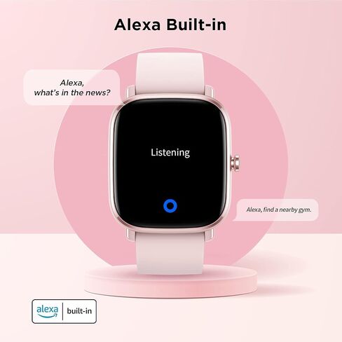 Amazfit GTS 2 Mini Fitness Smart Watch Alexa Built-in, SpO2, 14-Days Battery, 70+ Sports Modes, Heart Rate, Sleep, Stress Level Monitoring, Green (Renewed) in Saudi Arabia