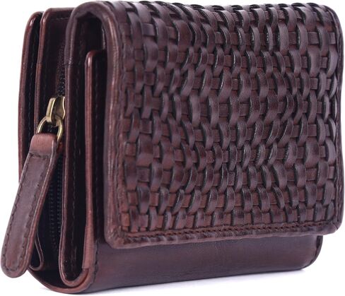 Premium Genuine Leather Women's Wallet: RFID Blocking, Multiple Card Slots, Zipper Pocket - Stylish & Durable - Perfect for Everyday Use (VL-408-Brown) in Saudi Arabia
