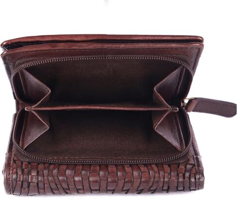 Premium Genuine Leather Women's Wallet: RFID Blocking, Multiple Card Slots, Zipper Pocket - Stylish & Durable - Perfect for Everyday Use (VL-408-Brown) in Saudi Arabia