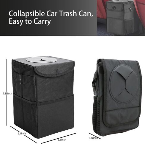 Car Trash Can Car Garbage Can Car Trash Bag Bin Hanging Waterproof Automotive Garbage Cans Leak Proof Vehicle Trash Can (Light Pink) in Saudi Arabia