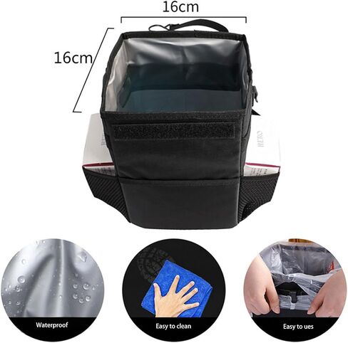 Car Trash Can Car Garbage Can Car Trash Bag Bin Hanging Waterproof Automotive Garbage Cans Leak Proof Vehicle Trash Can (Light Pink) in Saudi Arabia