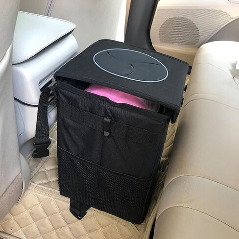 Car Trash Can Car Garbage Can Car Trash Bag Bin Hanging Waterproof Automotive Garbage Cans Leak Proof Vehicle Trash Can (Light Pink) in Saudi Arabia