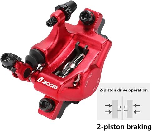 E-Bike Brake Upgrade Set, 2-pin/3-pin Brake Lever with Bell, Zoom XTECH HB-100 Line Pulling Hydraulic Calipers, Cable Kit and 160mm Rotors for Electric Bikes in Kuwait