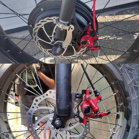E-Bike Brake Upgrade Set, 2-pin/3-pin Brake Lever with Bell, Zoom XTECH HB-100 Line Pulling Hydraulic Calipers, Cable Kit and 160mm Rotors for Electric Bikes in Kuwait