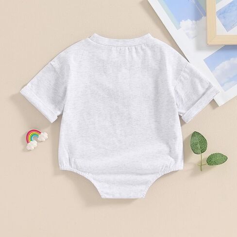 4th of July Baby Boy Girl Outfit USA Letter Printed Short Sleeve Bubble Romper Infant Summer Clothes in Kuwait