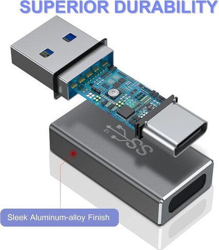 محول Basesailor USB C أنثى إلى USB 3.0 ذكر 3 حزم، موصل كابل 5 جيجابت في الثانية GEN 1 نوع A لشاحن MagSafe، iPhone 13 14 15 16 Pro Max، SE، iPad 8 9 10 Air 4 5 Mini 6، AirPods، Samsung Galaxy S24 S23 S22 in Kuwait