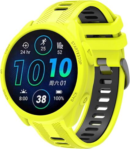 3 عبوات من حافظات الساعات المخصصة لـ Garmin Forerunner 965 حافظة واقية من السيليكون ملحقات الساعة الذكية (أسود + أبيض + أصفر) in Kuwait