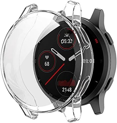 حافظة حماية للشاشة متوافقة مع ملحقات الساعة الذكية Garmin Vivoactive 4S/Venu 2S، أغطية TenCloud مقاومة للخدش، غطاء حماية كامل لـ Venu 2S (شفاف) in Kuwait