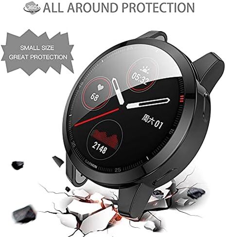 حافظة حماية للشاشة متوافقة مع ملحقات الساعة الذكية Garmin Vivoactive 4S/Venu 2S، أغطية TenCloud مقاومة للخدش، غطاء حماية كامل لـ Venu 2S (شفاف) in Kuwait