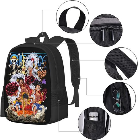 Anime Backpack Set Lightweight School Backpack With Lunch Bag And Pencil Bag - Perfect For Fans Of The Adventure Anime Series 01 in Saudi Arabia
