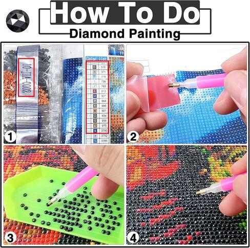 Sheehow 5D الماس مجموعات الطلاء للبالغين ورقة النمر، الحفر الكامل الماس الفن الحيوانات، DIY جوهرة صور الطلاء بالأرقام الفن، عبر غرزة جوهرة الفن حجر الراين الحرفية لديكور جدار المنزل 12X12 في in Kuwait