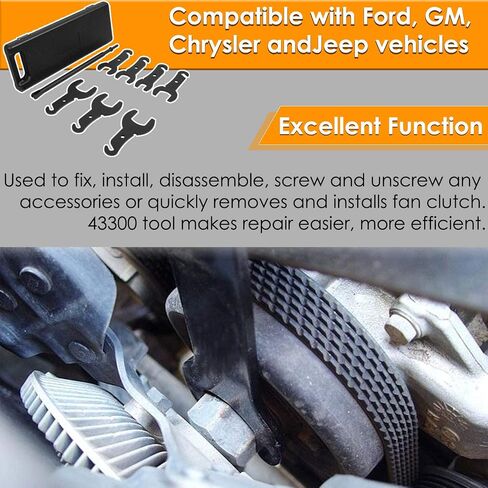 Yoursme 43300 مجموعة أدوات إزالة القابض بمروحة هوائية مناسبة لسيارات Ford/GM/Chrysler/Jeep in Saudi Arabia