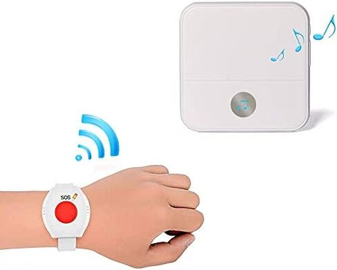 جهاز النداء اللاسلكي لمقدمي الرعاية، زر الاتصال، نظام تنبيه المساعدة الشخصية للمرضى المنزليين، والممرضات، وكبار السن، وذوي الإعاقة، 2 جهاز استقبال، 4 أجهزة إرسال مقاومة للماء in Kuwait