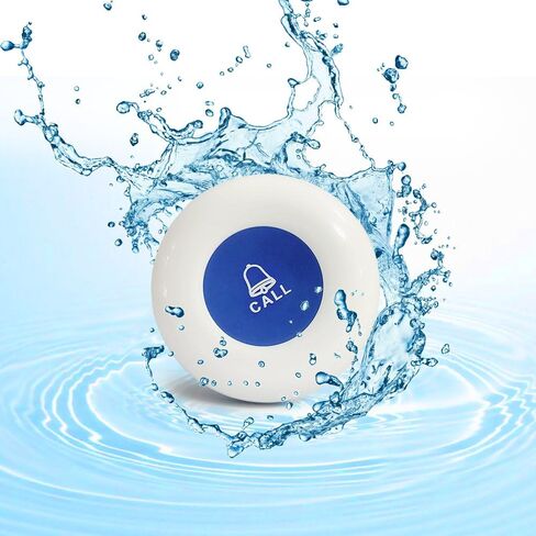 جهاز النداء اللاسلكي لمقدمي الرعاية، زر الاتصال، نظام تنبيه المساعدة الشخصية للمرضى المنزليين، والممرضات، وكبار السن، وذوي الإعاقة، 2 جهاز استقبال، 4 أجهزة إرسال مقاومة للماء in Kuwait