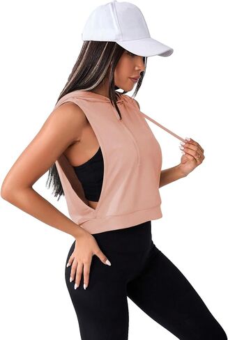 SweatyRocks Women's Sleeveless Workout Top Gym Activewear Crop Tank Top Open Side Shirt for Athletic Exercise Watermelon Pink Medium in Saudi Arabia