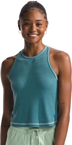 THE NORTH FACE Women's Sunpeak Waffle Tank, Blue Moss, Small in Saudi Arabia