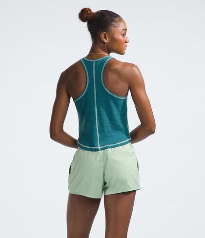 THE NORTH FACE Women's Sunpeak Waffle Tank, Blue Moss, Small in Saudi Arabia