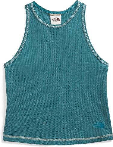 THE NORTH FACE Women's Sunpeak Waffle Tank, Blue Moss, Small in Saudi Arabia