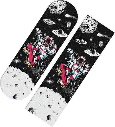 Cool Men Skateboard Grip Tape Sheet 33 X 9 Inch Sandpaper for Rollerboard Longboard Griptape Bubble Free Longboard Grip Tape Moon in Saudi Arabia
