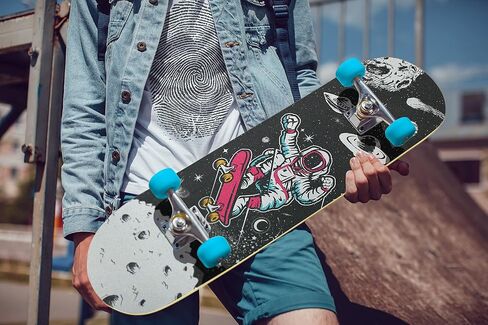 Cool Men Skateboard Grip Tape Sheet 33 X 9 Inch Sandpaper for Rollerboard Longboard Griptape Bubble Free Longboard Grip Tape Moon in Saudi Arabia
